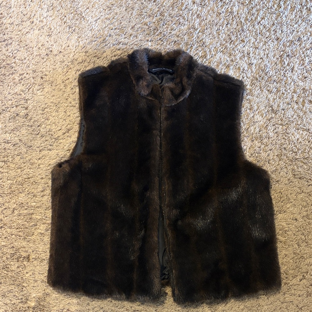 Preston & York Dark Brown Fur Vest